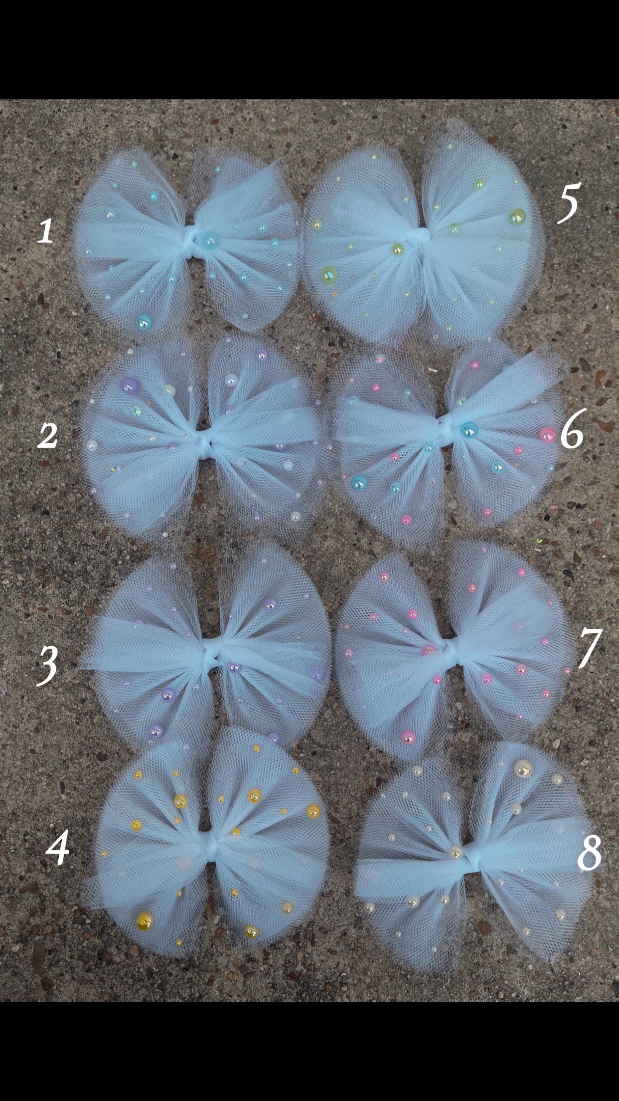 Tulle with pearls 🤍