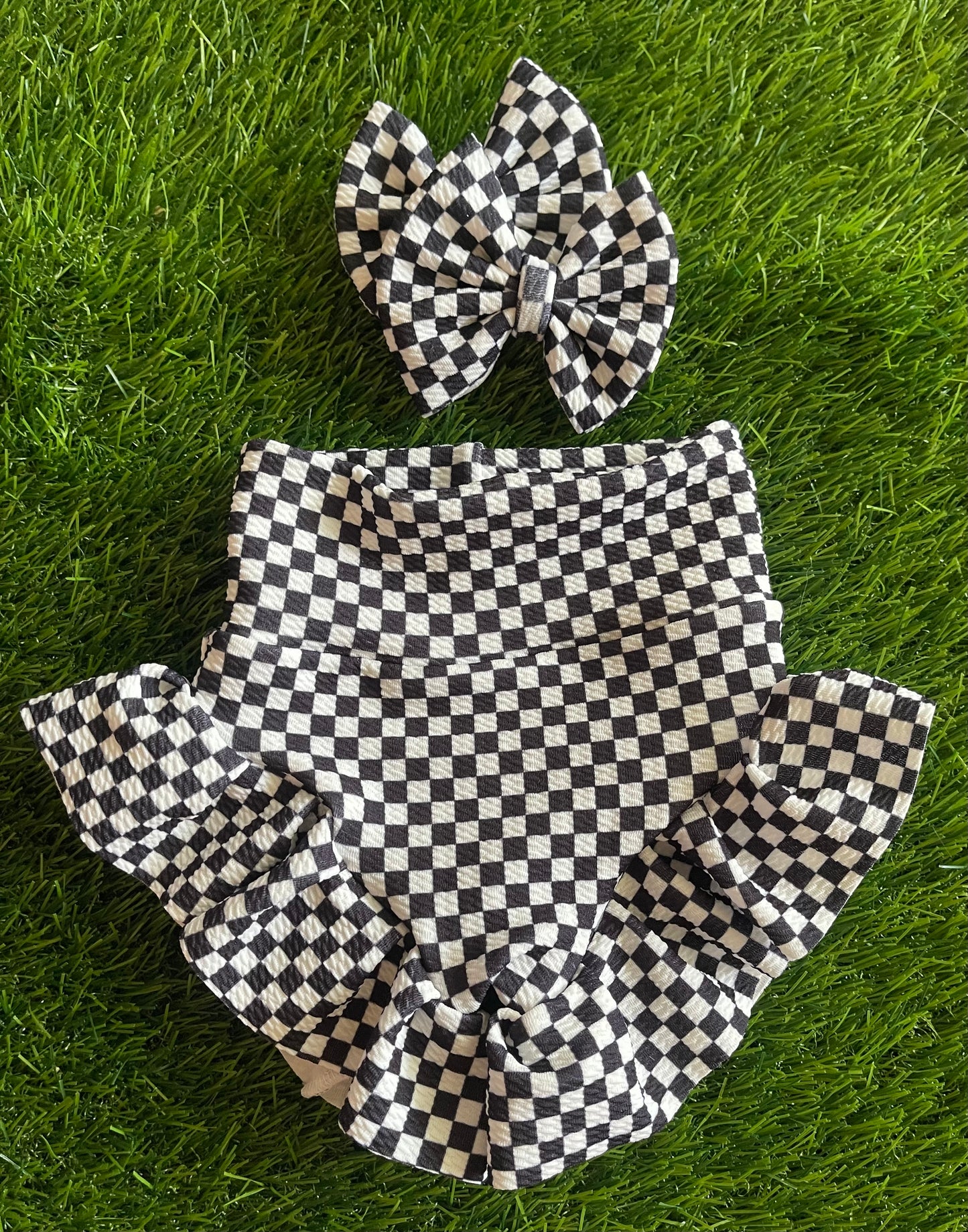 Black and white checkered