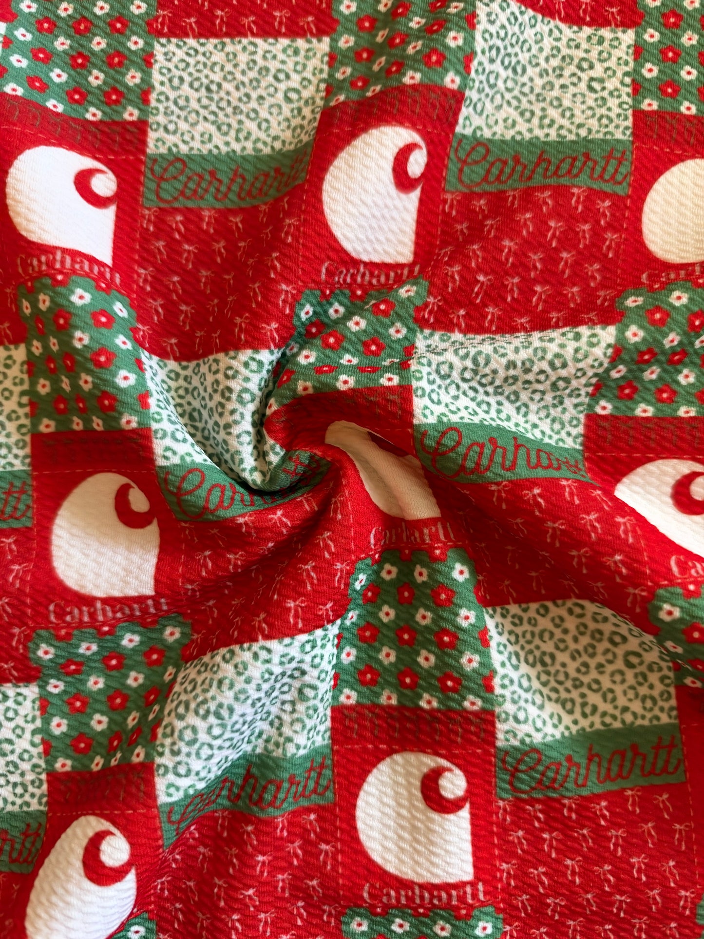 Red and green patchwork