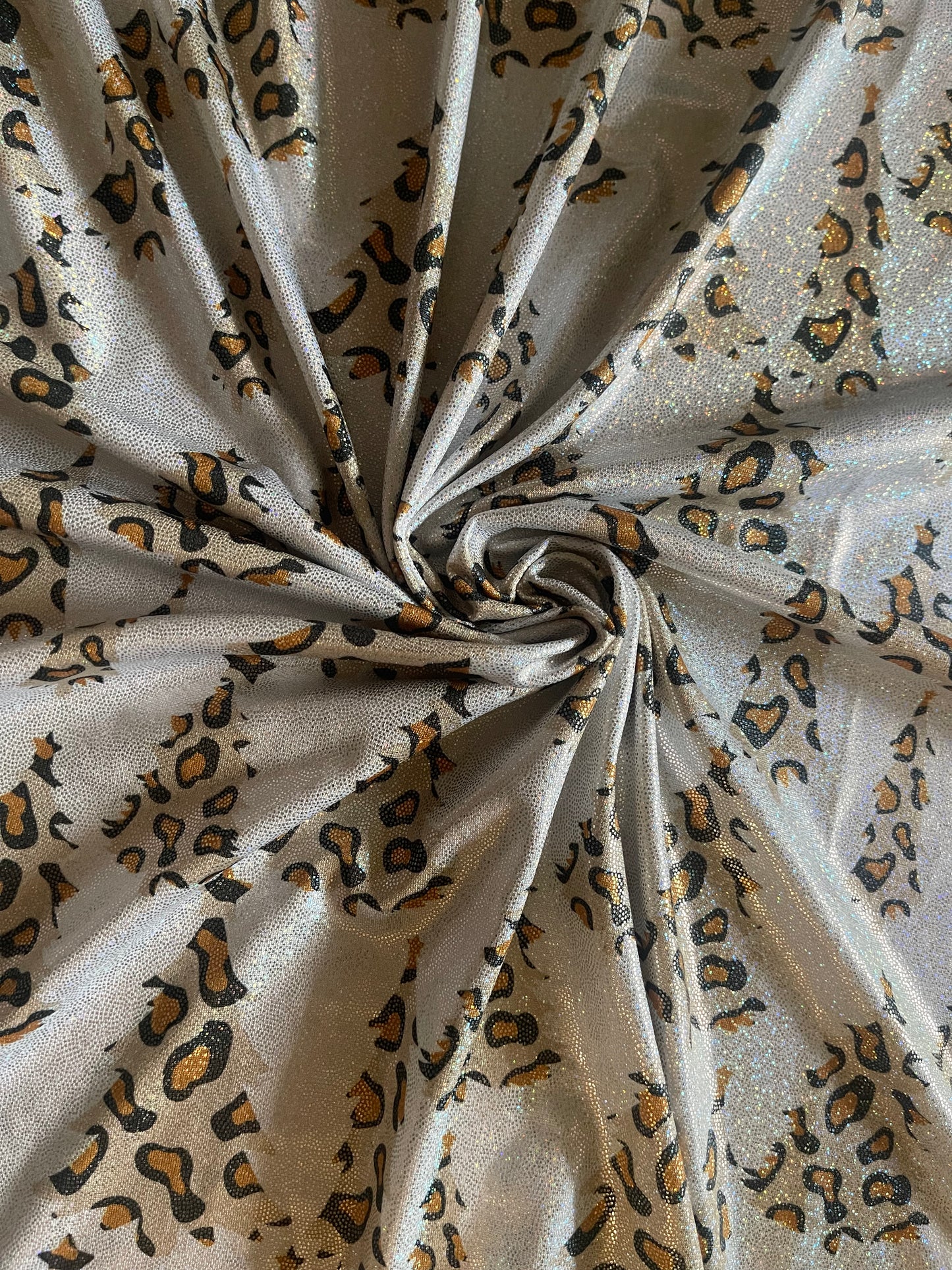 Holographic cheetah print Christmas trees